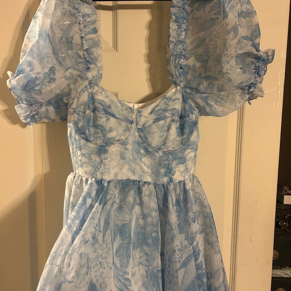 Selkie Blue Toile Floral Maxi Dress - Picture 6 of 6